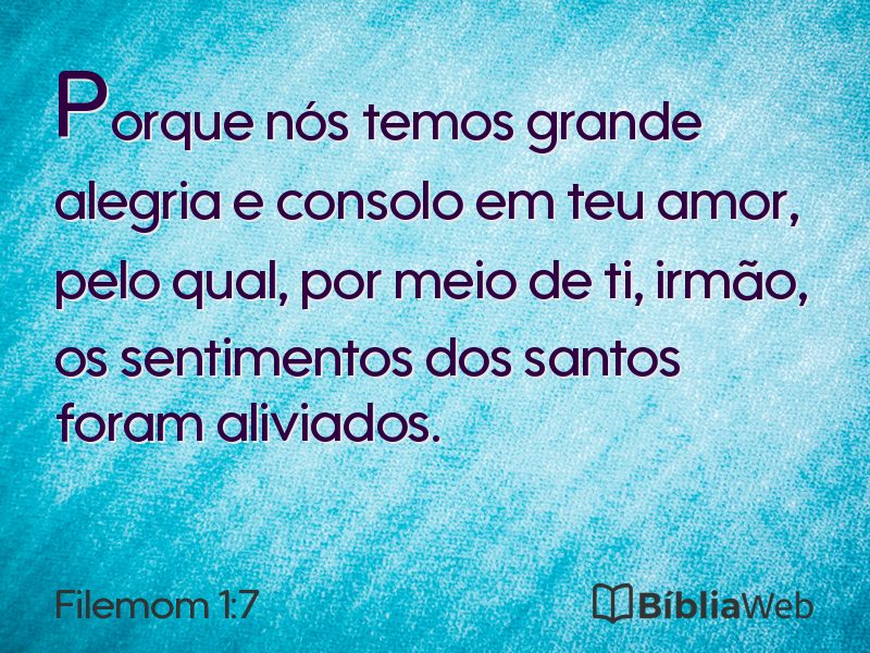 Filemom 1:7 em imagem para compartilhar