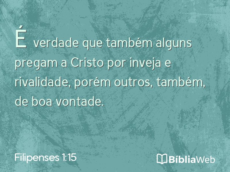 Filipenses 1:15 em imagem para compartilhar