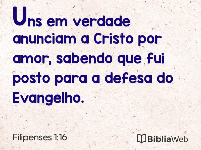 Filipenses 1:16 em imagem para compartilhar