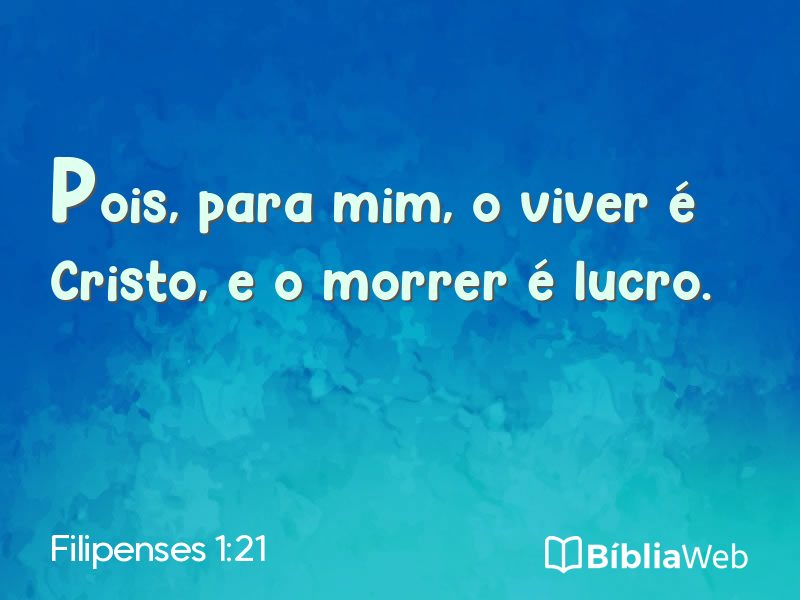 Filipenses 1:21 em imagem para compartilhar