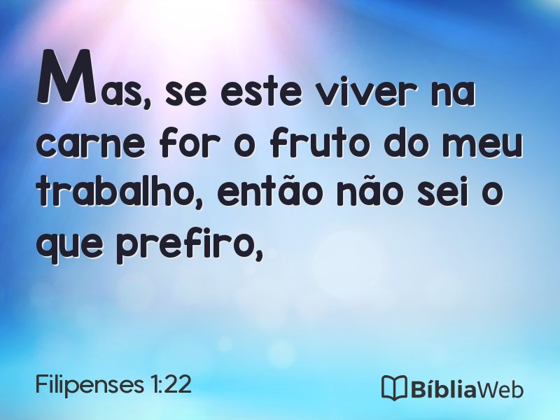 Filipenses 1:22 em imagem para compartilhar