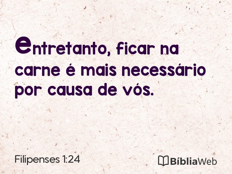 Filipenses 1:24 em imagem para compartilhar
