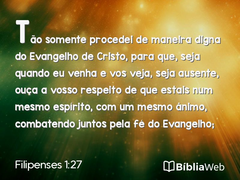 Filipenses 1:27 em imagem para compartilhar