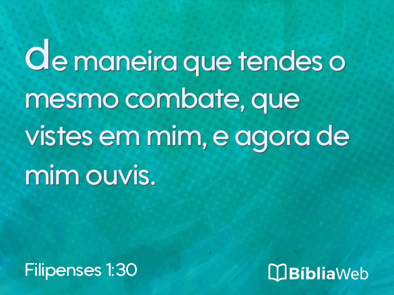 Filipenses 1:30 em imagem para compartilhar