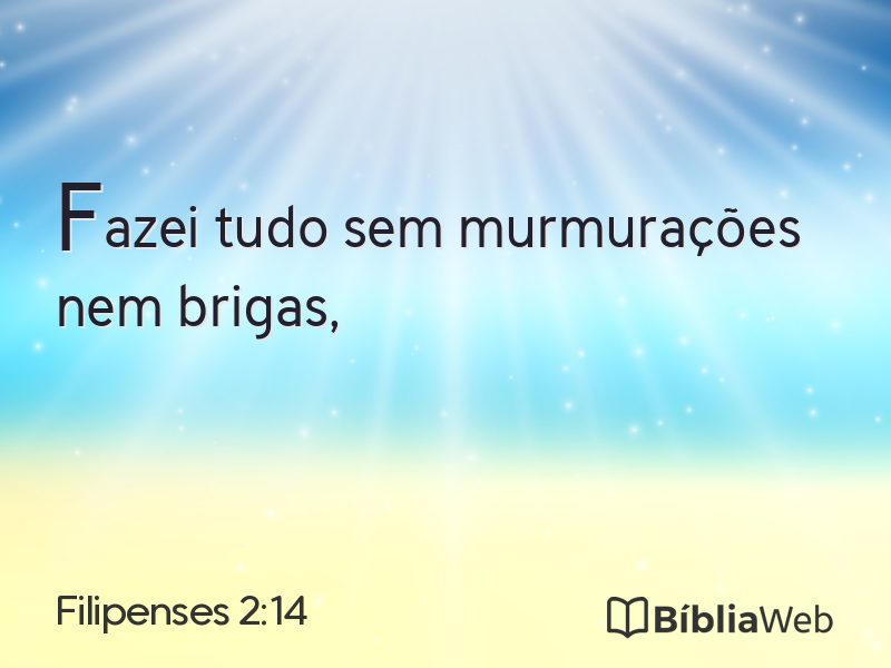 Filipenses 2:14 em imagem para compartilhar