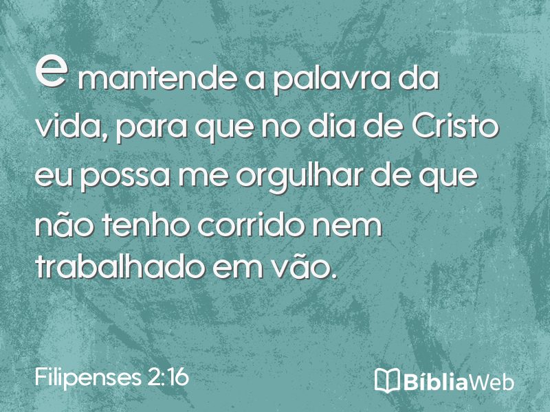 Filipenses 2:16 em imagem para compartilhar