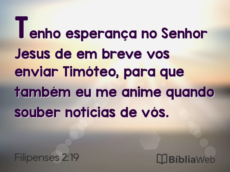 Filipenses 2:19 em imagem para compartilhar