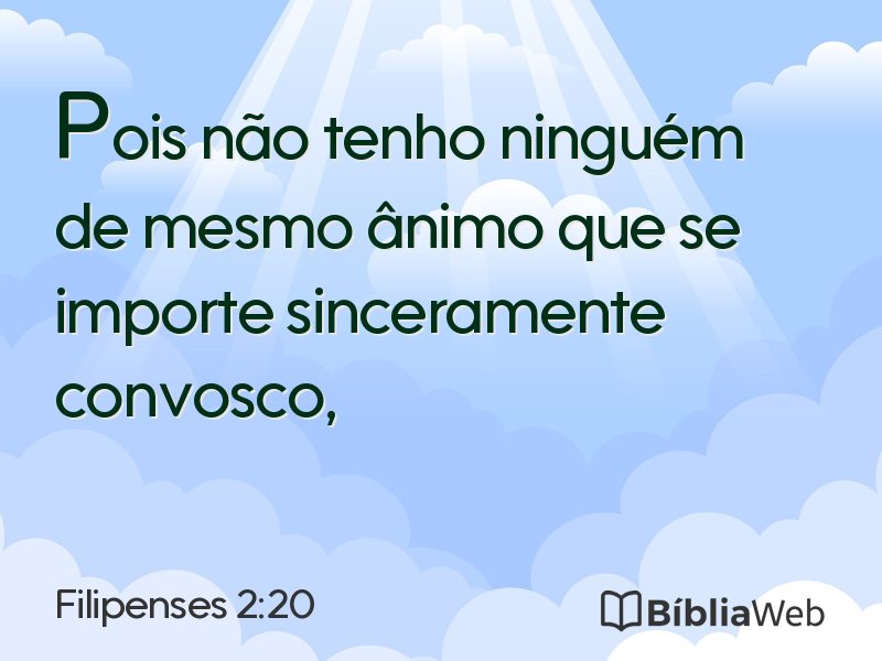 Filipenses 2:20 em imagem para compartilhar