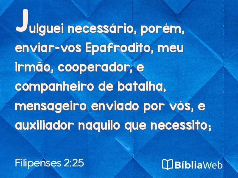 Filipenses 2:25 em imagem para compartilhar