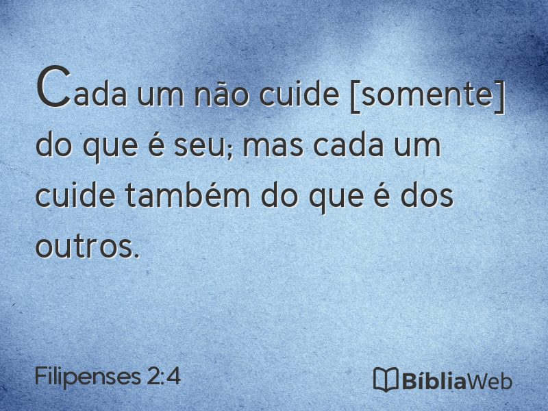 Filipenses 2:4 em imagem para compartilhar