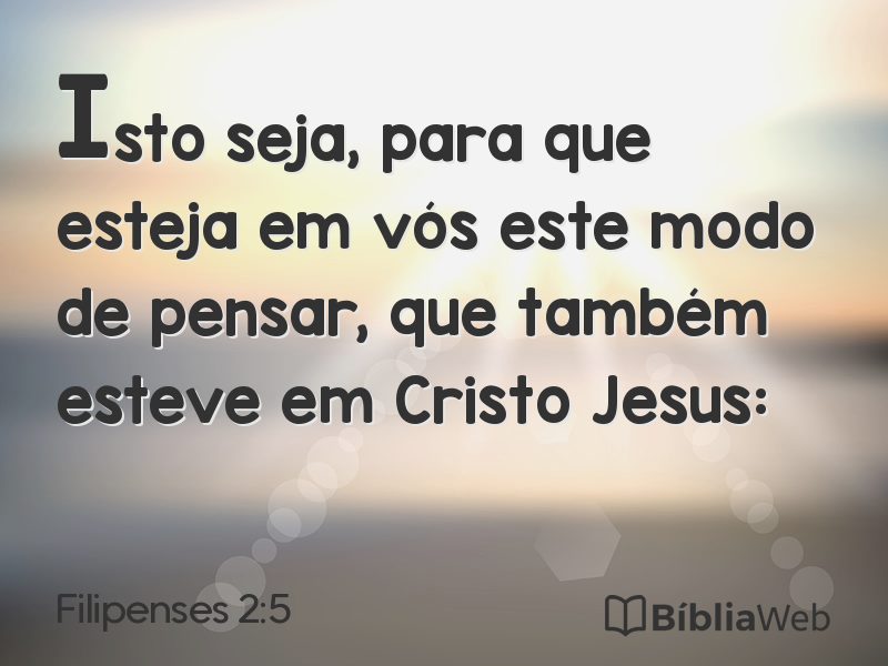Filipenses 2:5 em imagem para compartilhar
