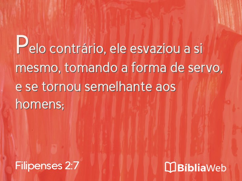 Filipenses 2:7 em imagem para compartilhar