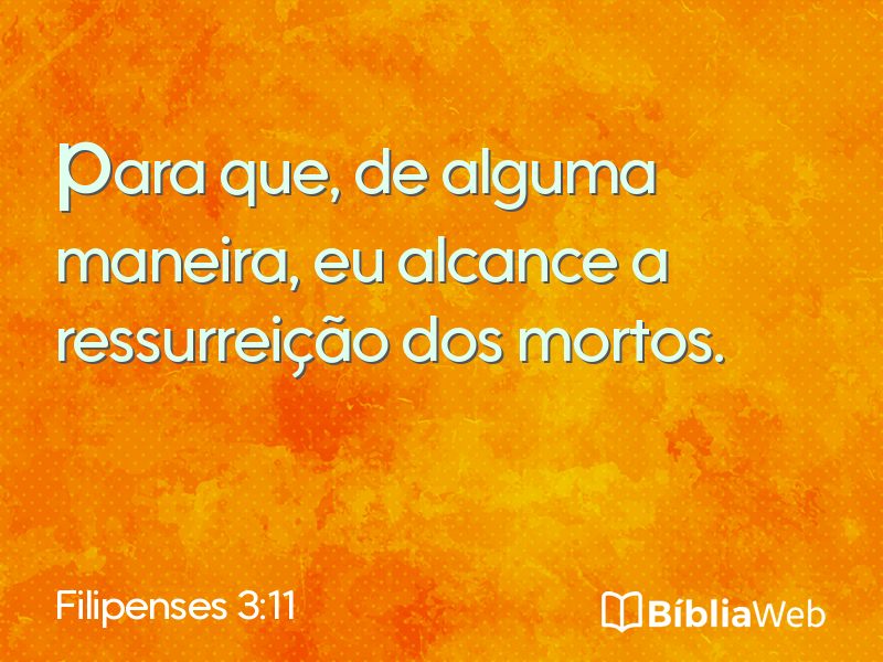 Filipenses 3:11 em imagem para compartilhar