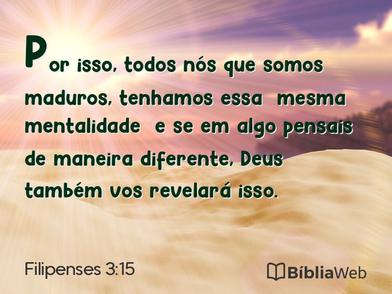 Filipenses 3:15 em imagem para compartilhar