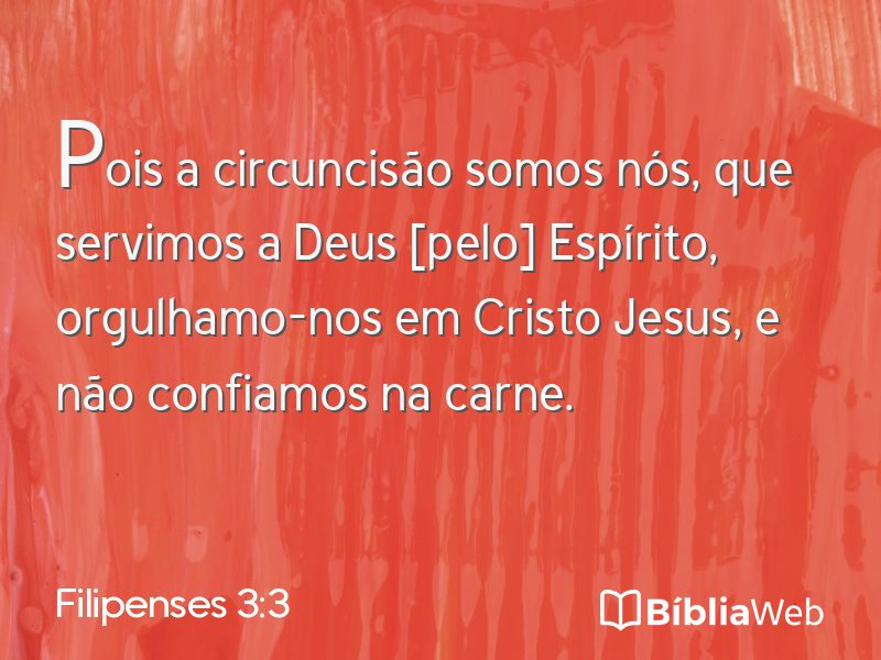 Filipenses 3:3 em imagem para compartilhar