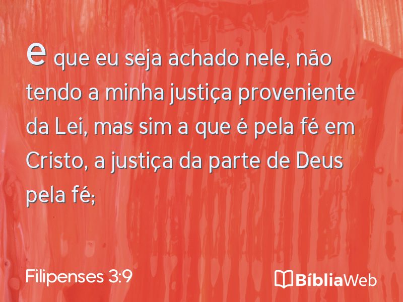 Filipenses 3:9 em imagem para compartilhar