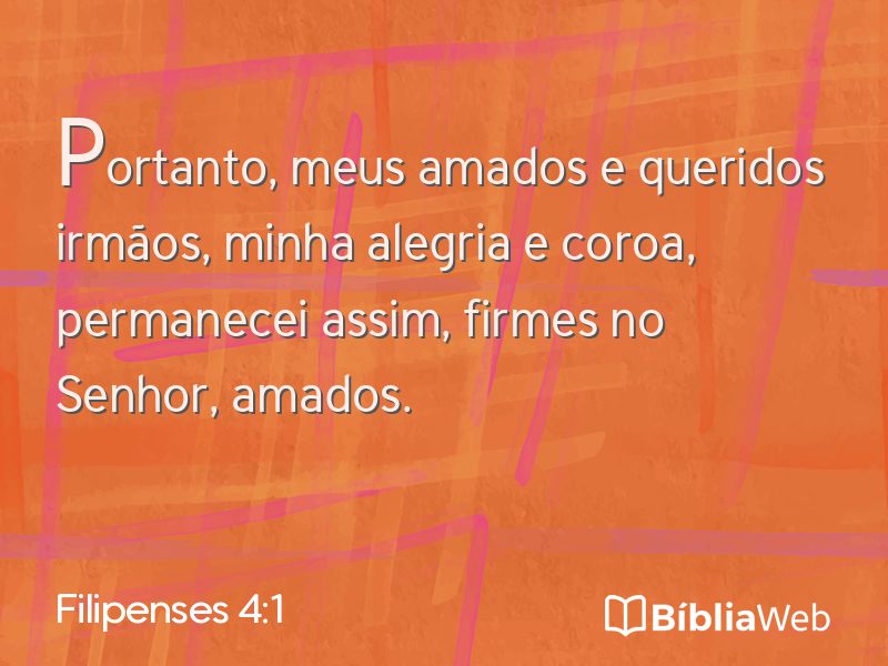 Filipenses 4:1 em imagem para compartilhar