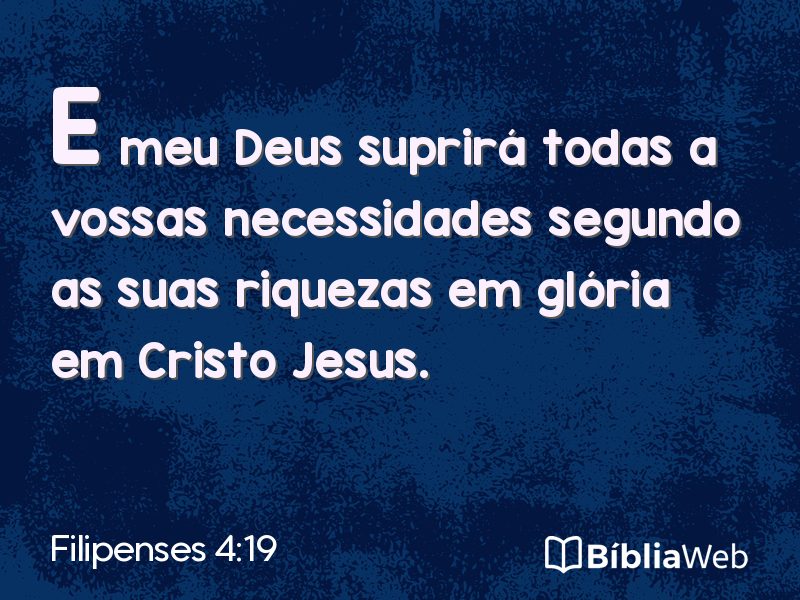 Filipenses 4:19 em imagem para compartilhar