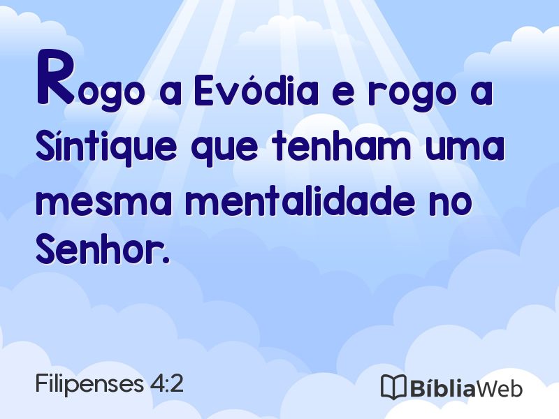 Filipenses 4:2 em imagem para compartilhar
