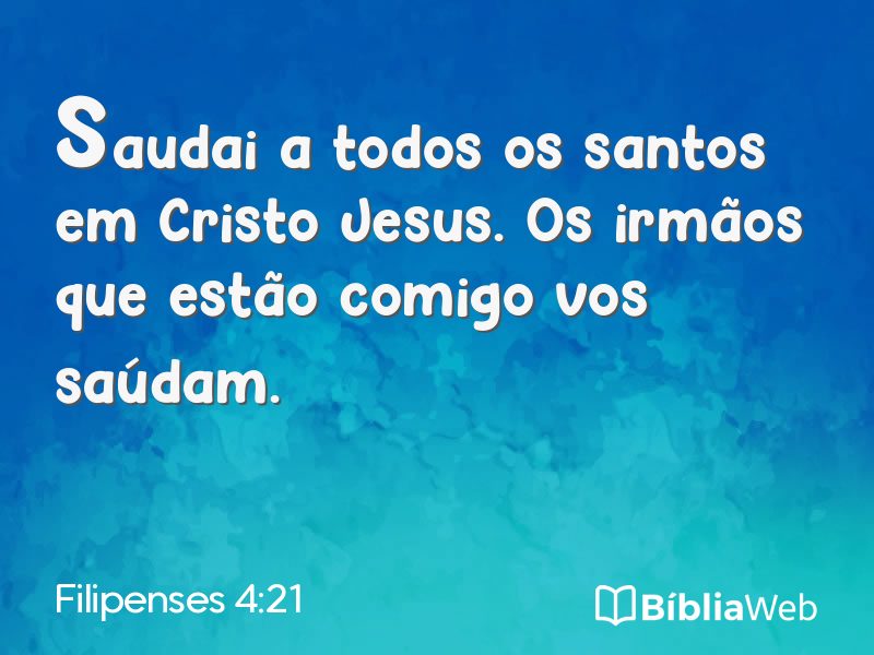Filipenses 4:21 em imagem para compartilhar