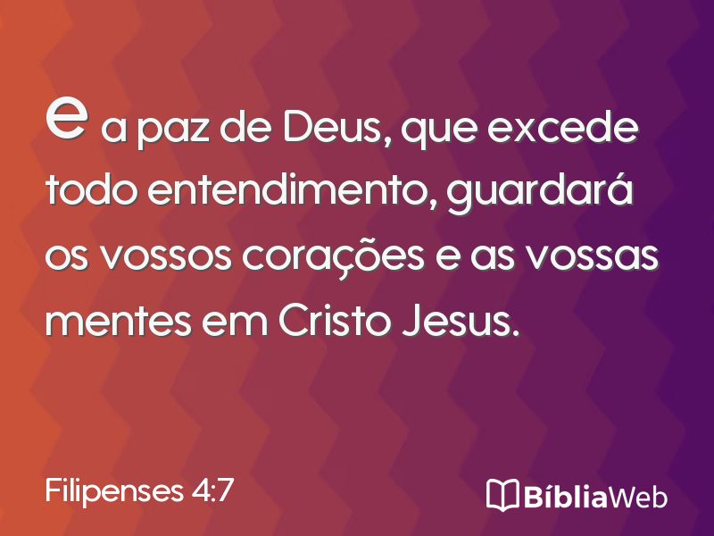 Filipenses 4:7 em imagem para compartilhar