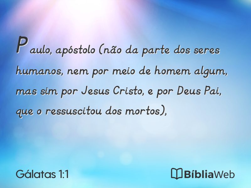 Gálatas 1:1 em imagem para compartilhar