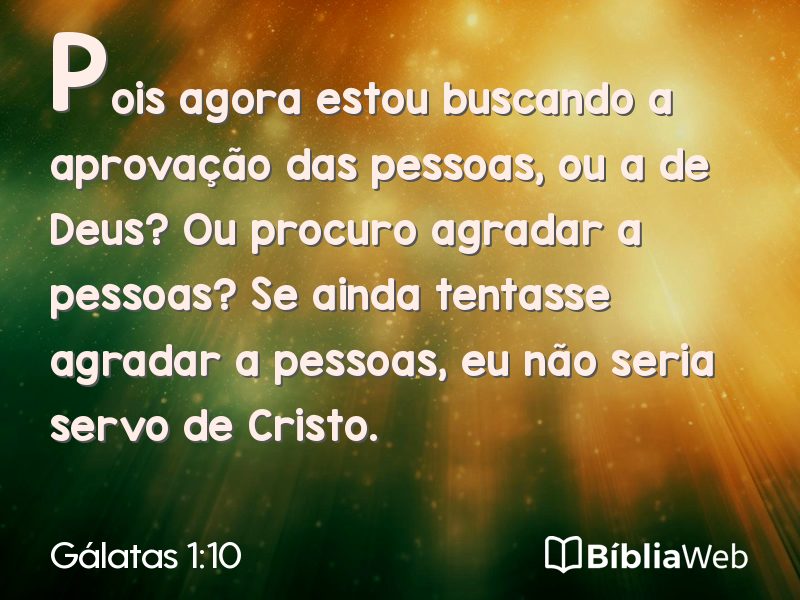 Gálatas 1:10 em imagem para compartilhar