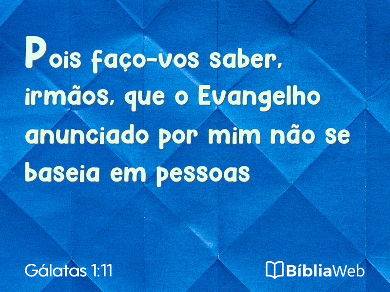 Gálatas 1:11 em imagem para compartilhar