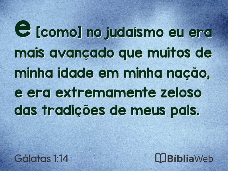 Gálatas 1:14 em imagem para compartilhar