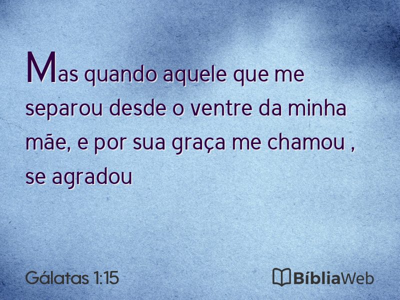 Gálatas 1:15 em imagem para compartilhar