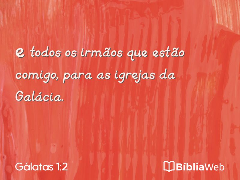 Gálatas 1:2 em imagem para compartilhar