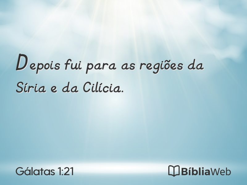 Gálatas 1:21 em imagem para compartilhar