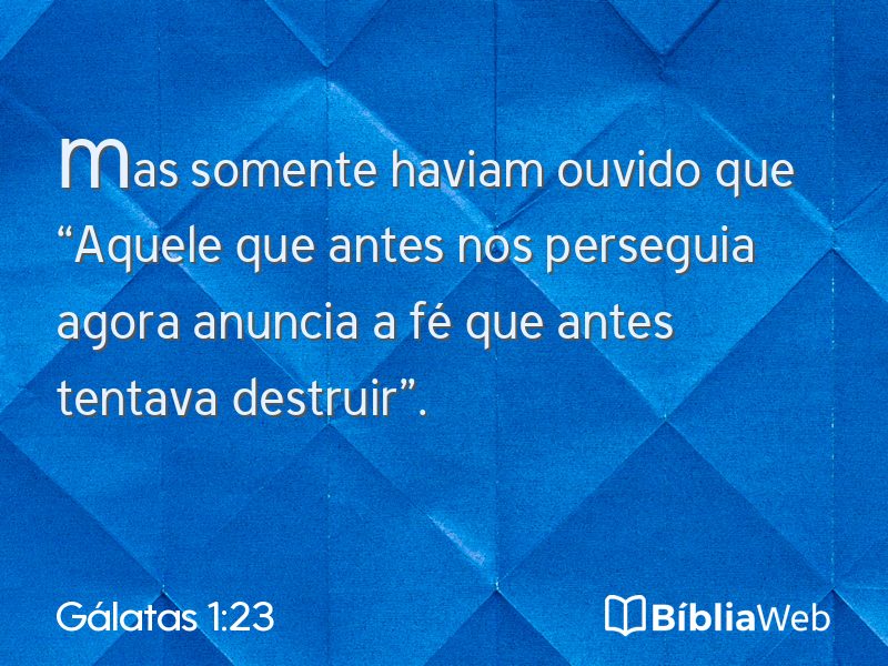 Gálatas 1:23 em imagem para compartilhar