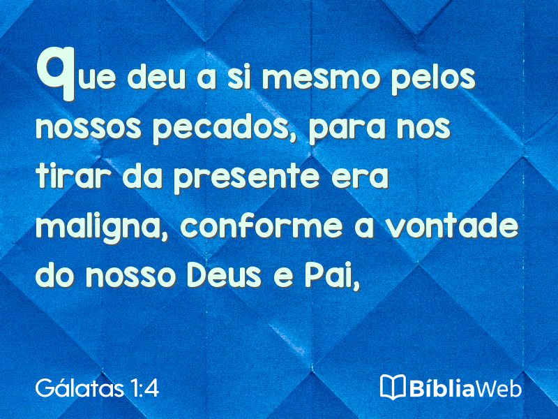 Gálatas 1:4 em imagem para compartilhar