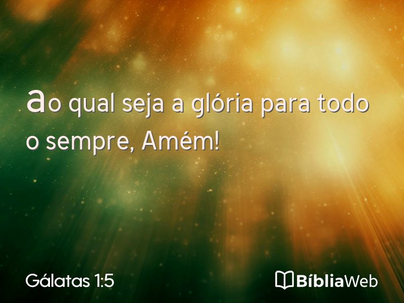 Gálatas 1:5 em imagem para compartilhar