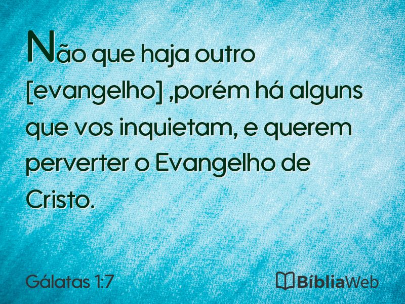 Gálatas 1:7 em imagem para compartilhar