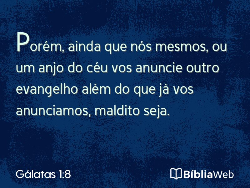 Gálatas 1:8 em imagem para compartilhar