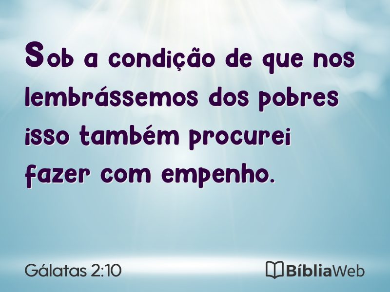 Gálatas 2:10 em imagem para compartilhar