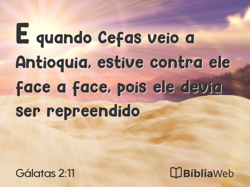 Gálatas 2:11 em imagem para compartilhar