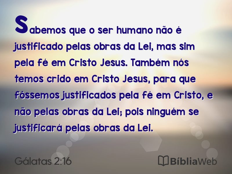Gálatas 2:16 em imagem para compartilhar