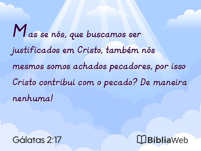 Gálatas 2:17 em imagem para compartilhar