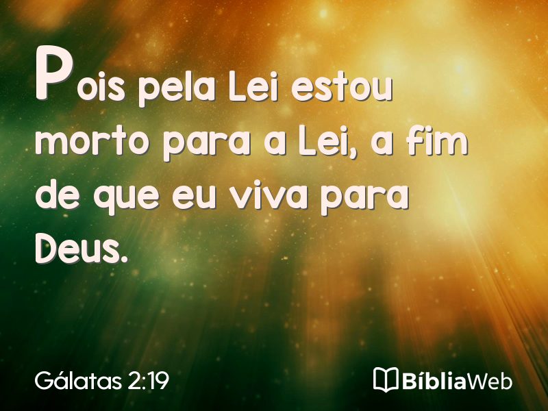 Gálatas 2:19 em imagem para compartilhar