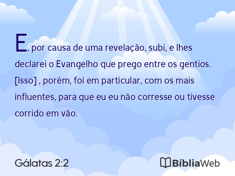 Gálatas 2:2 em imagem para compartilhar