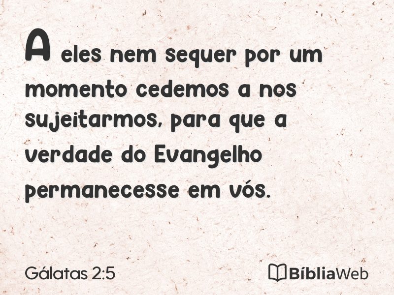 Gálatas 2:5 em imagem para compartilhar