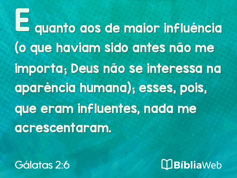 Gálatas 2:6 em imagem para compartilhar