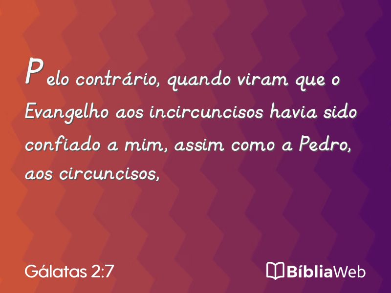 Gálatas 2:7 em imagem para compartilhar