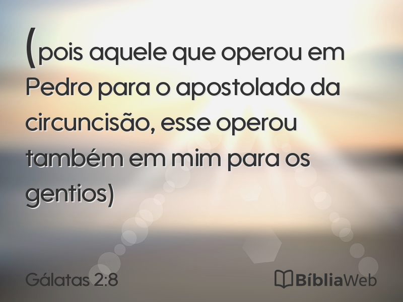 Gálatas 2:8 em imagem para compartilhar