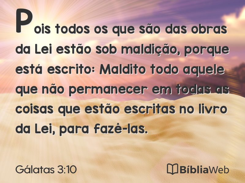 Gálatas 3:10 em imagem para compartilhar