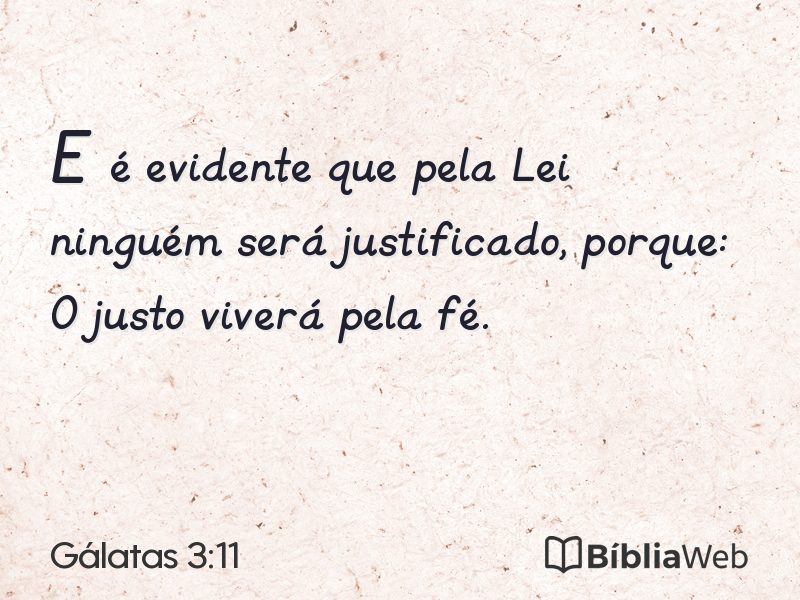 Gálatas 3:11 em imagem para compartilhar