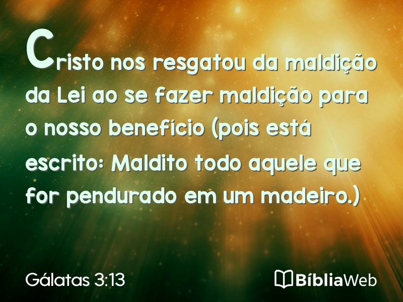 Gálatas 3:13 em imagem para compartilhar